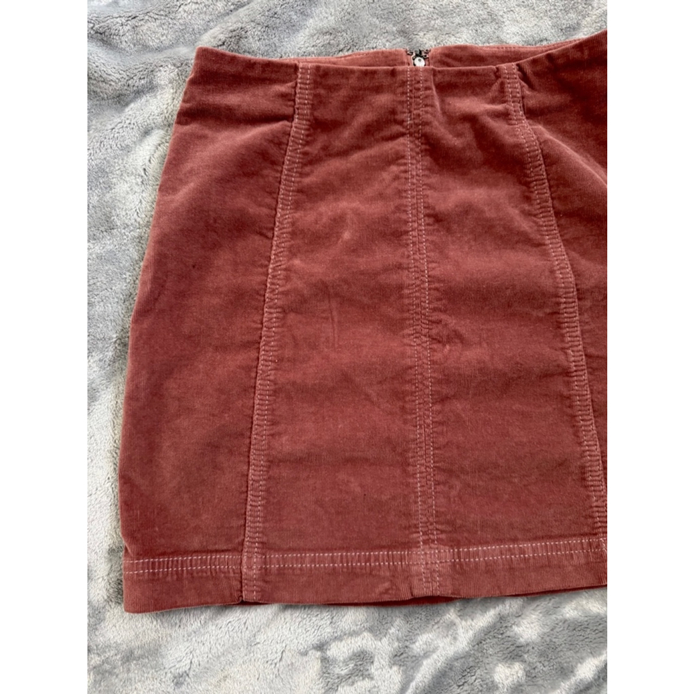 Free People Size 0 Modern Femme Corduroy Zip Up The Back Mini Skirt - Picture 1 of 6